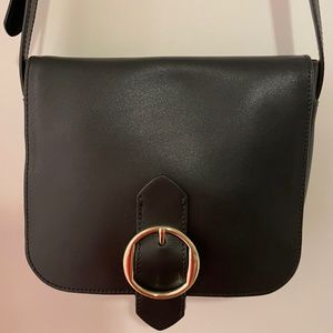 Black Leather Crossbody Bag